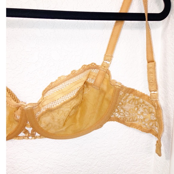 FREE PEOPLE Intimately Daisy Lace Bra GOLDENROD SZ: 34DD (34E) - Picture 10 of 11